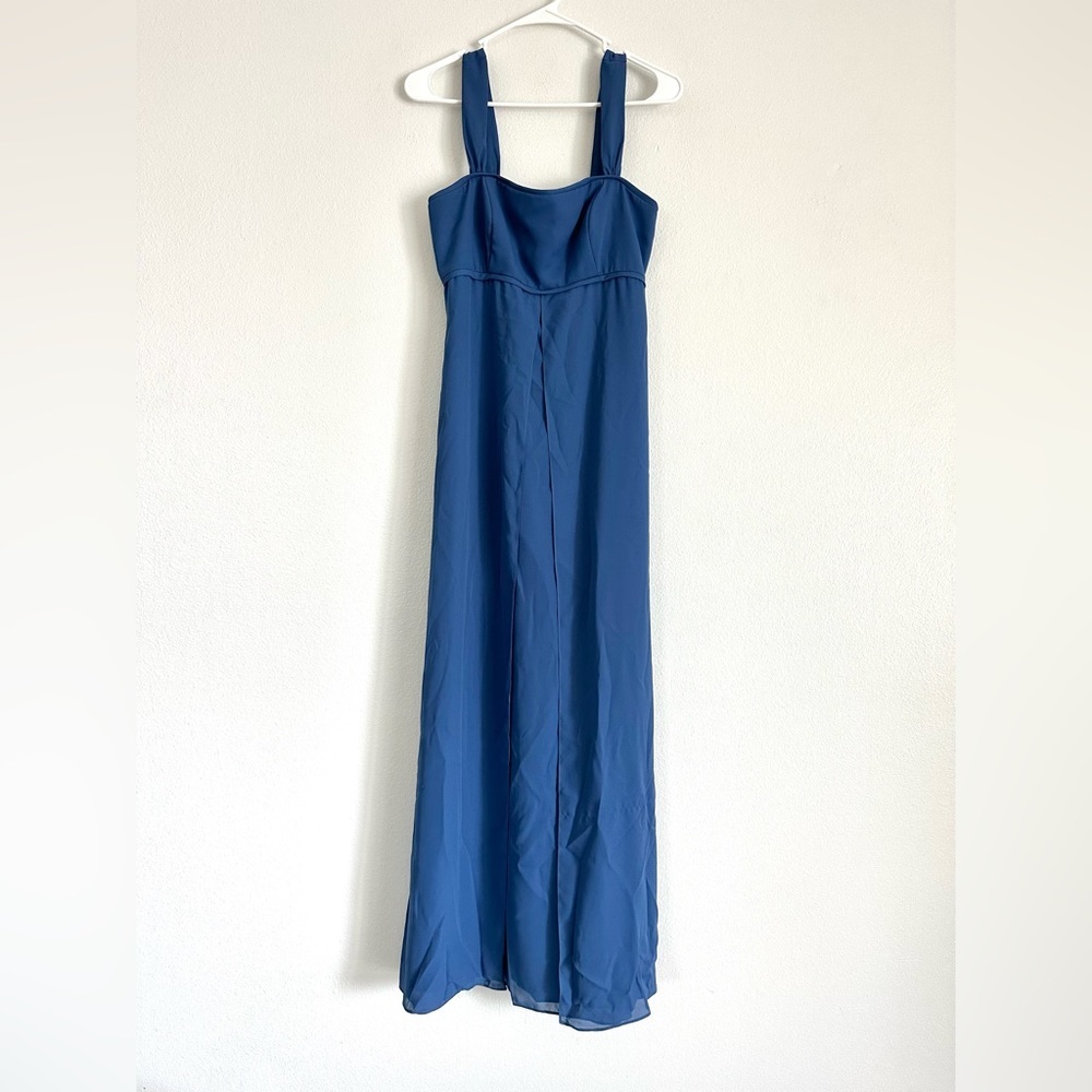 David's Bridal Blue Formal Gown Prom Dress